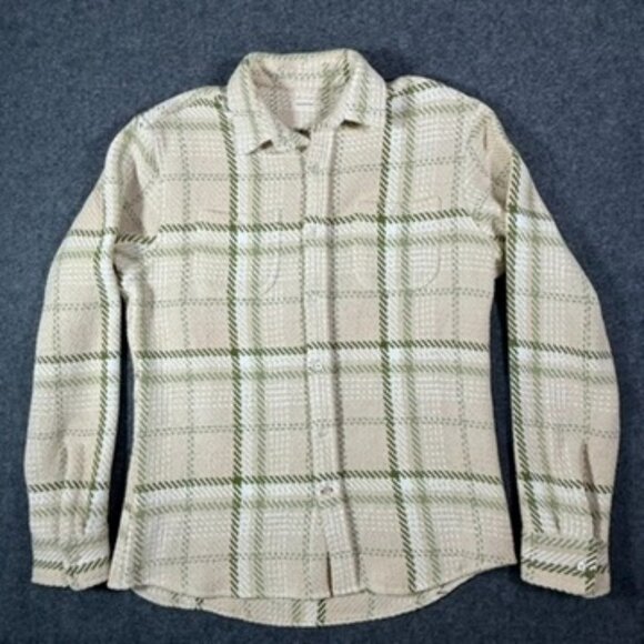 Gustin Mens Monster Rope Shirt Natural Beige Green Sz Large 13 Oz Cotton NWOT